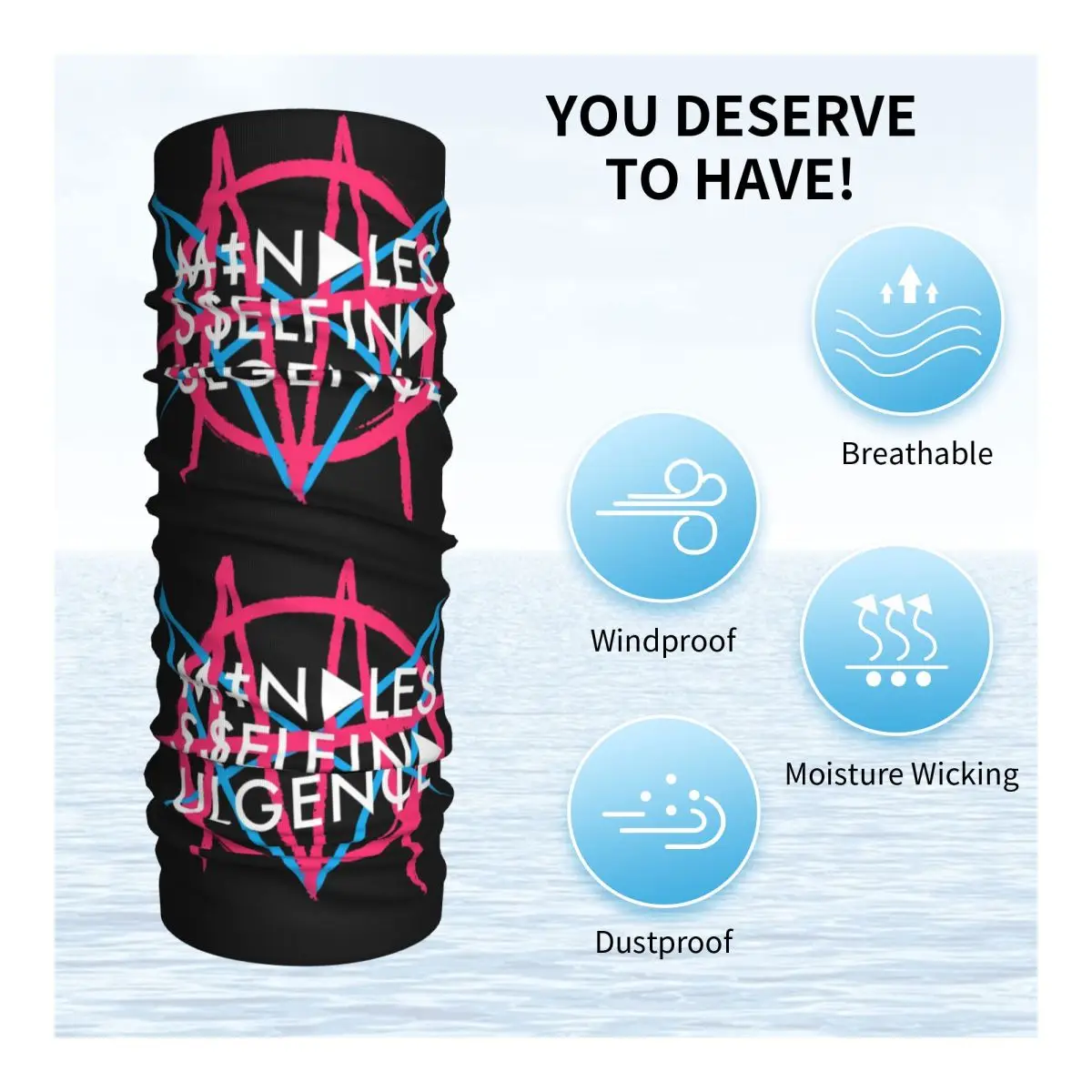 مخصص Msi Mindless الذاتي الاستمالة باندانا الشتاء الرقبة أدفأ الرجال يندبروف التفاف الوجه وشاح للمشي الكهربائية الجراب عقال #4