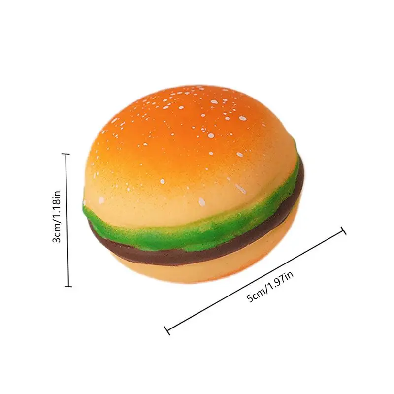 Juguete elástico en forma de hamburguesa para niños y adultos, extrusión en forma de comida, relajación portátil, realista, viaje a