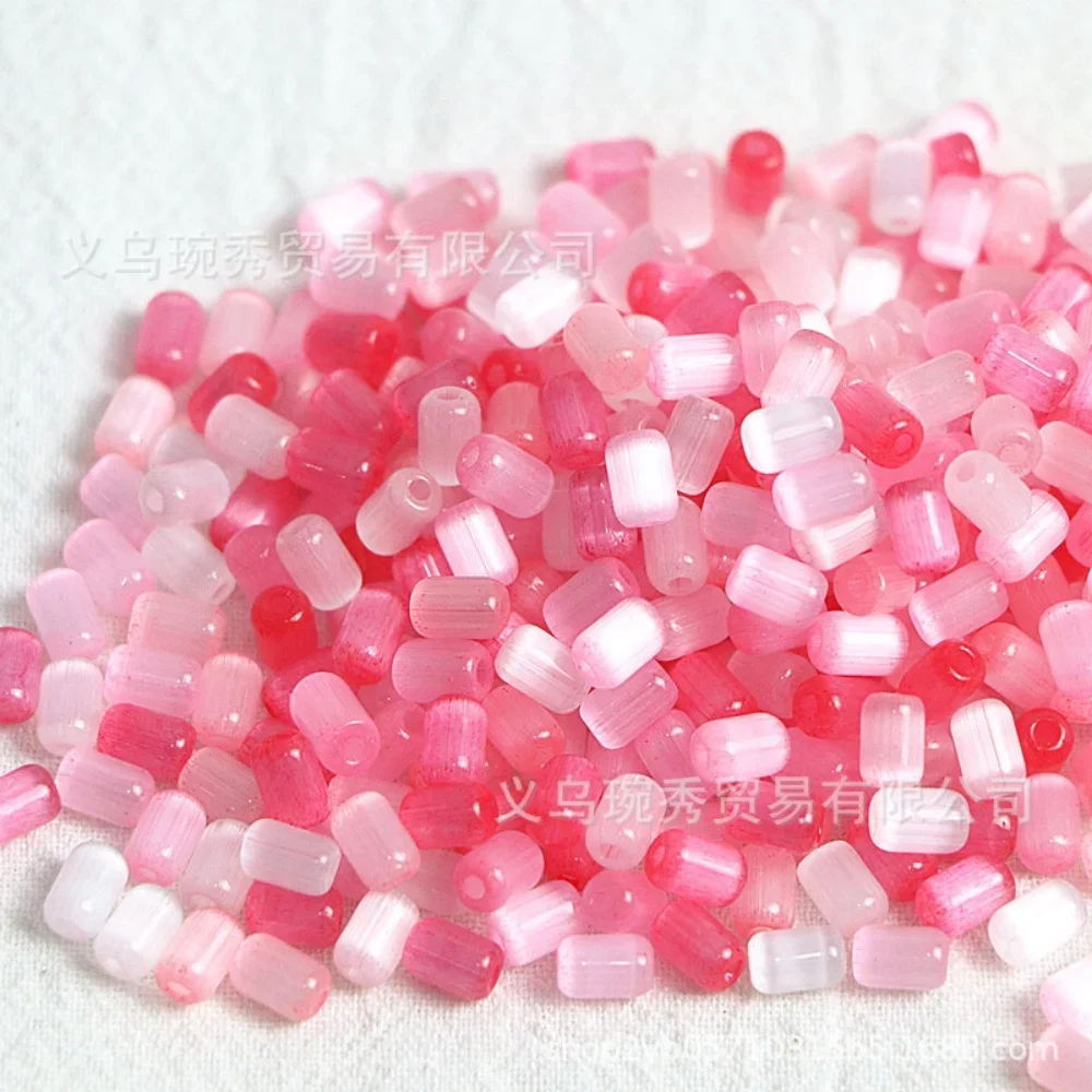 New Product 4x6mm Cat Eye Brushed Jujube Bead Glass Loose Bead Handmade DIY Bracelet Necklace Jewelry Bead Accessories Material