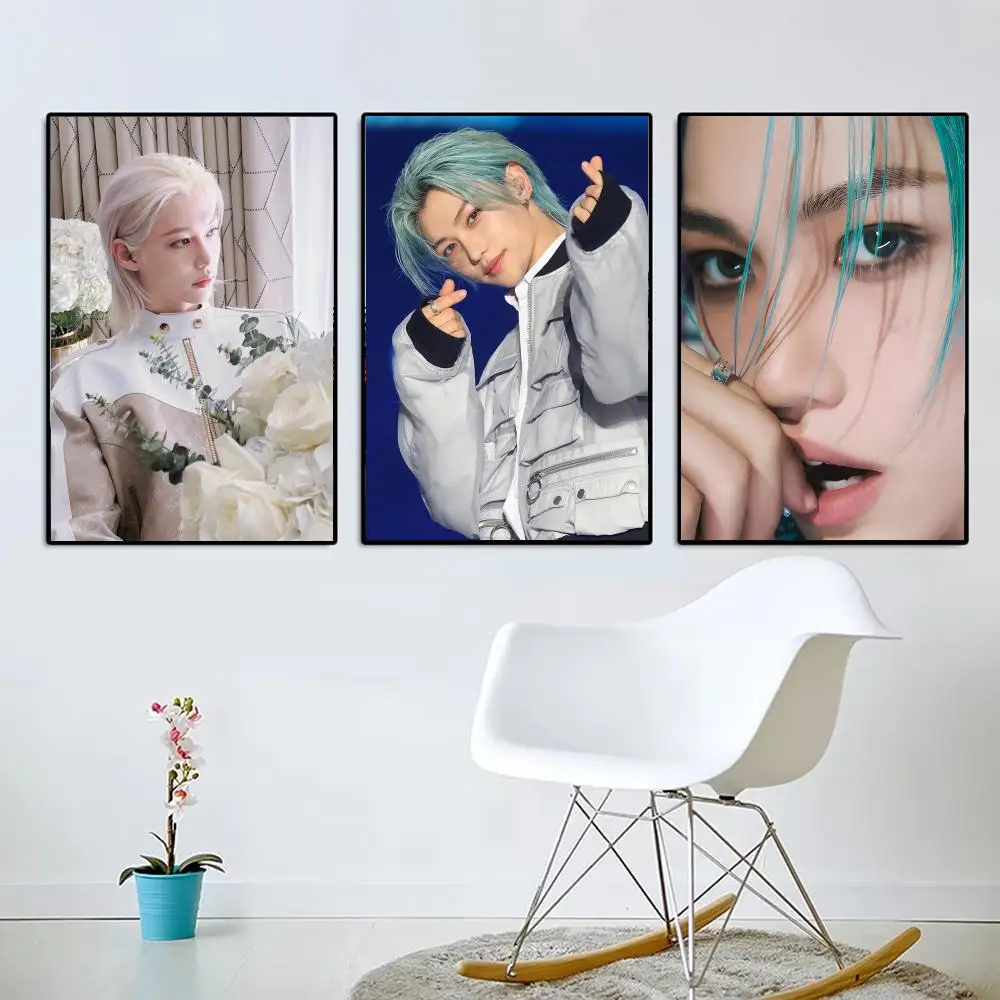 Band Felix S-Stray K-Kids Poster Modern Aesthetic Wall Art Poster Minimalist Room Decoration Items