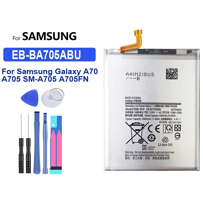 4500mAh Replacement Battery EB-BA705ABU For Samsung Galaxy A70 A705 SM-A705 A705FN SM-A705W