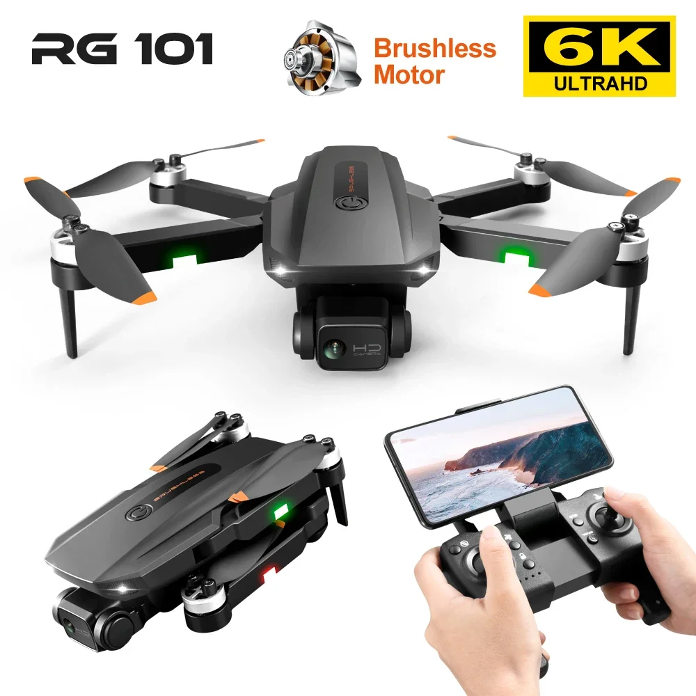 NEW RG101 GPS Drone 6K HD ESC Camera 5G WIFI FPV Professional Anti-Shake Aerial Photography Brushless RC Quadcopter 3.0KM