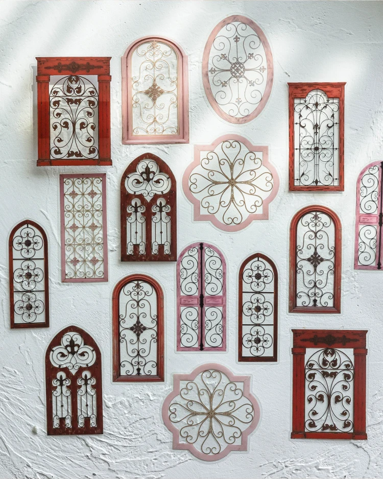 JIANQI 20 Stück Blumen-Fensteraufkleber aus PET-Material, Collage, Junk Journal, DIY Scrapbooking-Zubehör, Ästhetische Dekor-Aufkleber – Detail 13