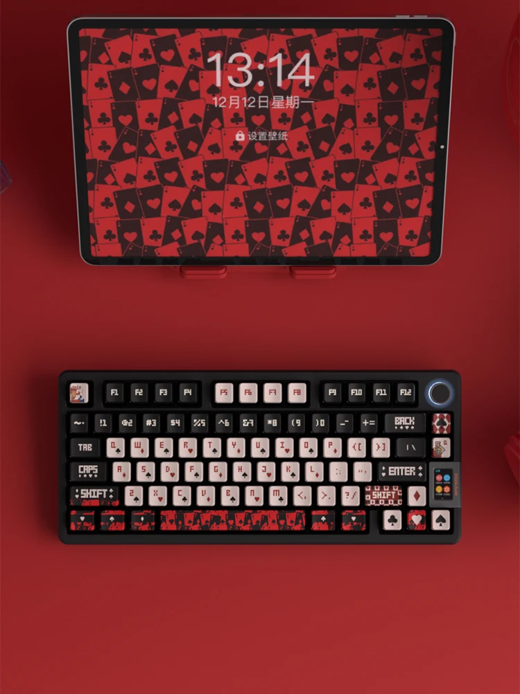 Imagem -03 - Desenhos Animados Keycaps Pbt Dye Sub Pudim Perfil Oem Keycaps Translúcidos Retroiluminados para Rainy75 Crush80 Hi75 Hi8 Lucky65-joker