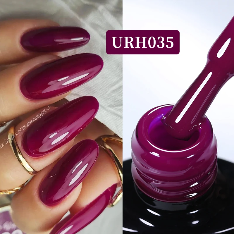 UR SUGAR 7 ml Grape Purple Jelly Pink Color Maniküre Soak OffGel Transparent Nail Prep Soak Off UV LED Lack Base Top Coat