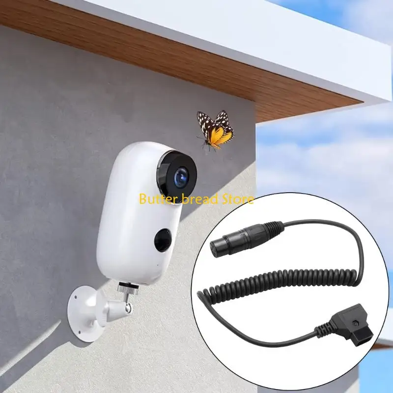 W89C 4 Pin XLR to D Tap Power Converter Cable Line Line لمعدات فيديو ستيريو احترافية، بطارية الكاميرا D Tap Charging #3