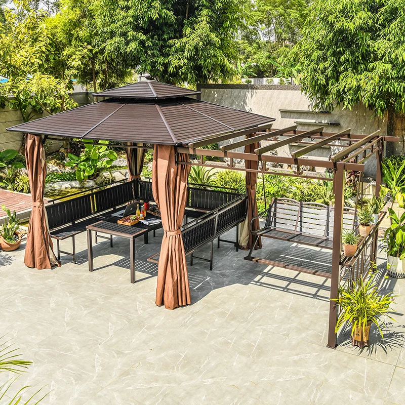 

Outdoor Garden Grape Shelf Courtyard Courtyard Villa Terrace Gazebo Balcony Aluminum Alloy Open-air Decoration Landscaping