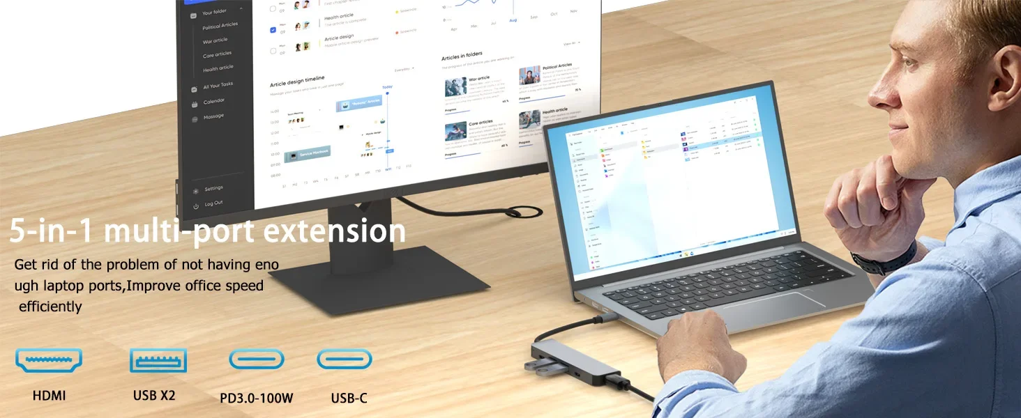 USB C Hub To 4K HDMI-Compatible USB 3.0 2.0 Type C PD Charging Dock for MacBook IPad Samsung S10 Dex TV Mouse Keyboard U Disk