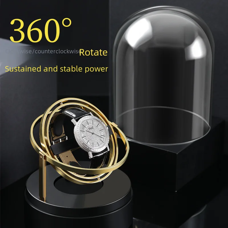 In Stock Wholesale Automatic Winding Electric Glass Cover Shaking Watch Mechanical Watch Display Box Rotating Box