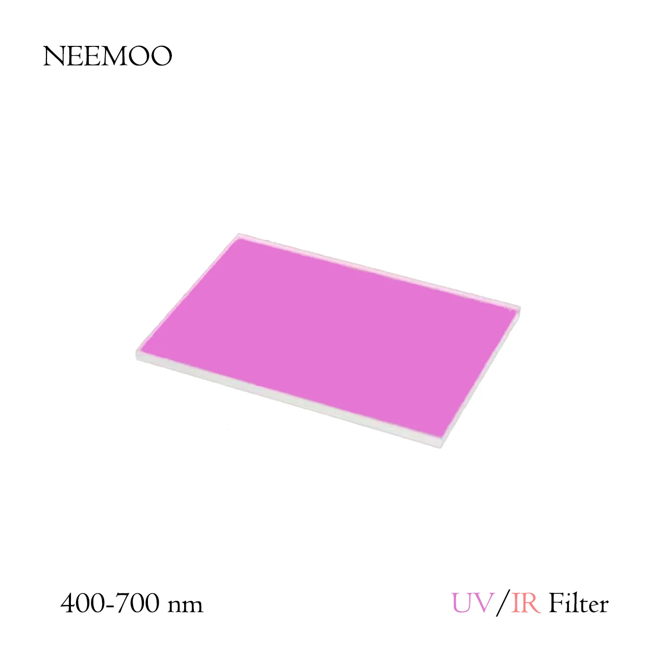 UV/IR-Cut Filter Clear Glass 380-680nm Rectangular=22.9mm * 17.8mm Thick-0.55MM For Astronomy Photography 1PCS