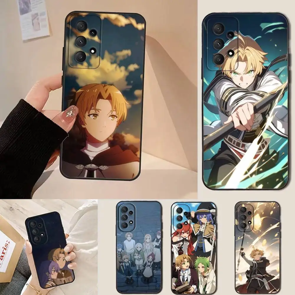 

Mushoku T-Tensei III Phone Case For Samsung Galaxy A73,31,32,72,22,53,52,71,41,5G,Note,J7,8,9 Soft Black Cover