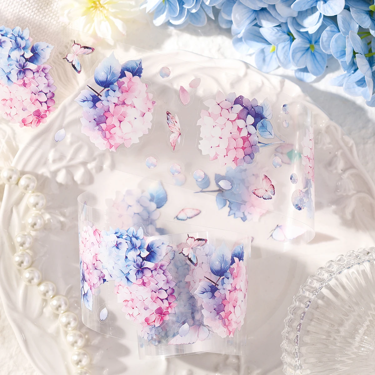 4 لفات/صندوق، شريط زهور رومانسي، مناسب للكتب اليدوية التي تصنعها بنفسك، والعناصر، وديكور تغليف الهدايا، ومستلزمات الديكور الرائعة