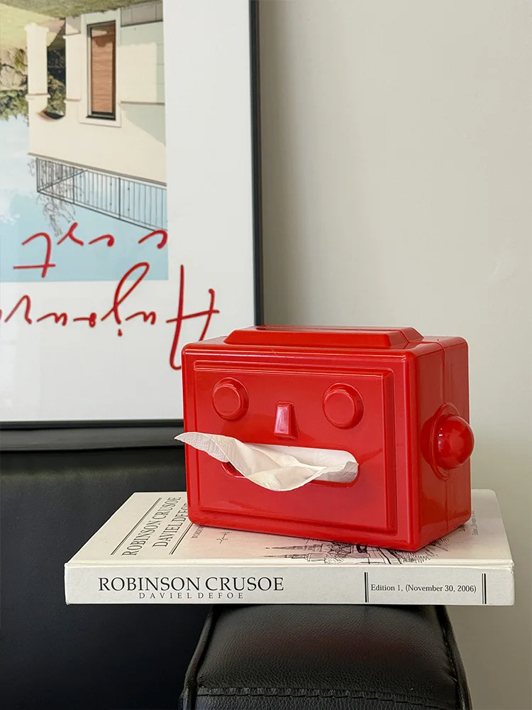 Kreative Roboter-Taschentuchbox Aufbewahrung Serviettenhalter Papierbox Dekoration Desktop-Taschentuchhalter Küchen-Taschentuchbox Geschenk für Freunde – Detail 9