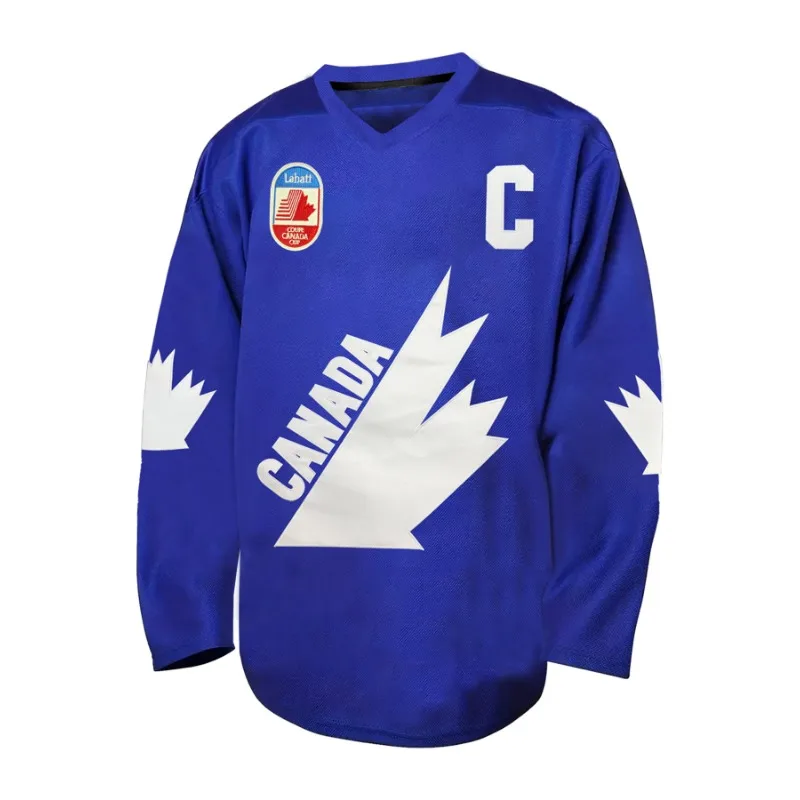 Boyfriend Style Men's No.99 Gretzky Labatt Team Coupe Canada Cup Ice Hockey Jersey Stitched Breathable, Casual Sports Top