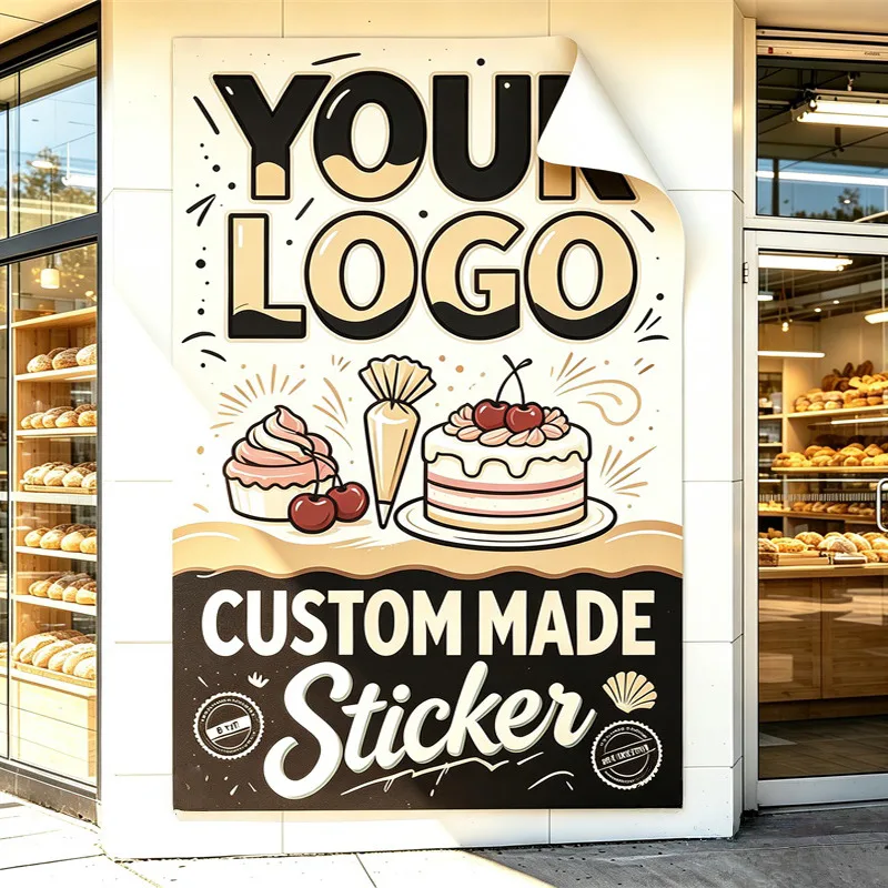 Any Size 100 cm Custom Stickers Suitable For Warning Message Bookstore Supermarket Coffee Shop Commercial Advertising Promotion