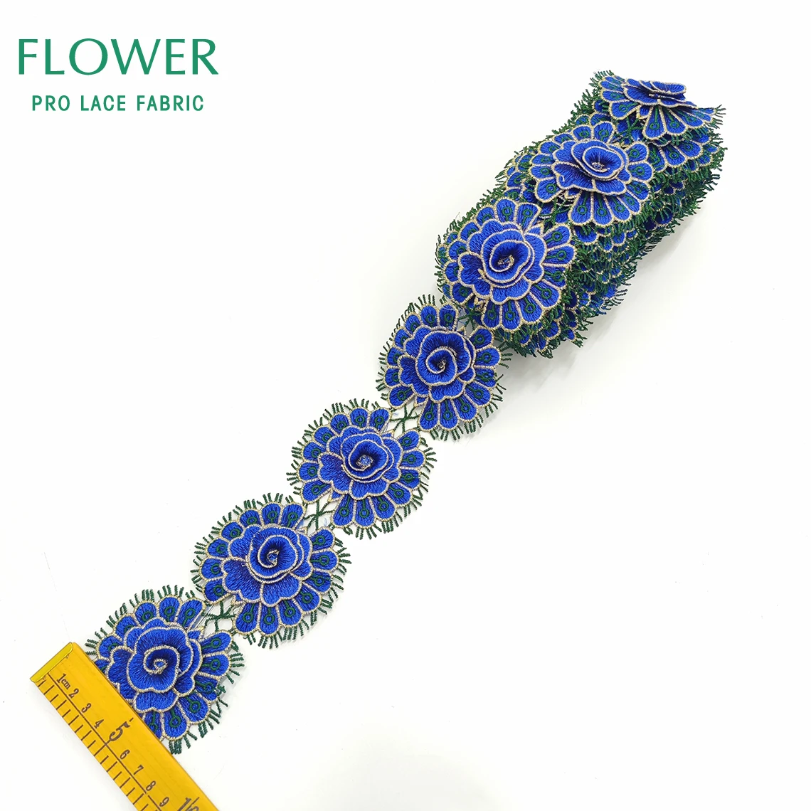 Yellow 3D Vintage Embroidered Ribbon For Crafts For Garment Sewing Birthday Dress Accessories Women Clothing Top Quality Laces