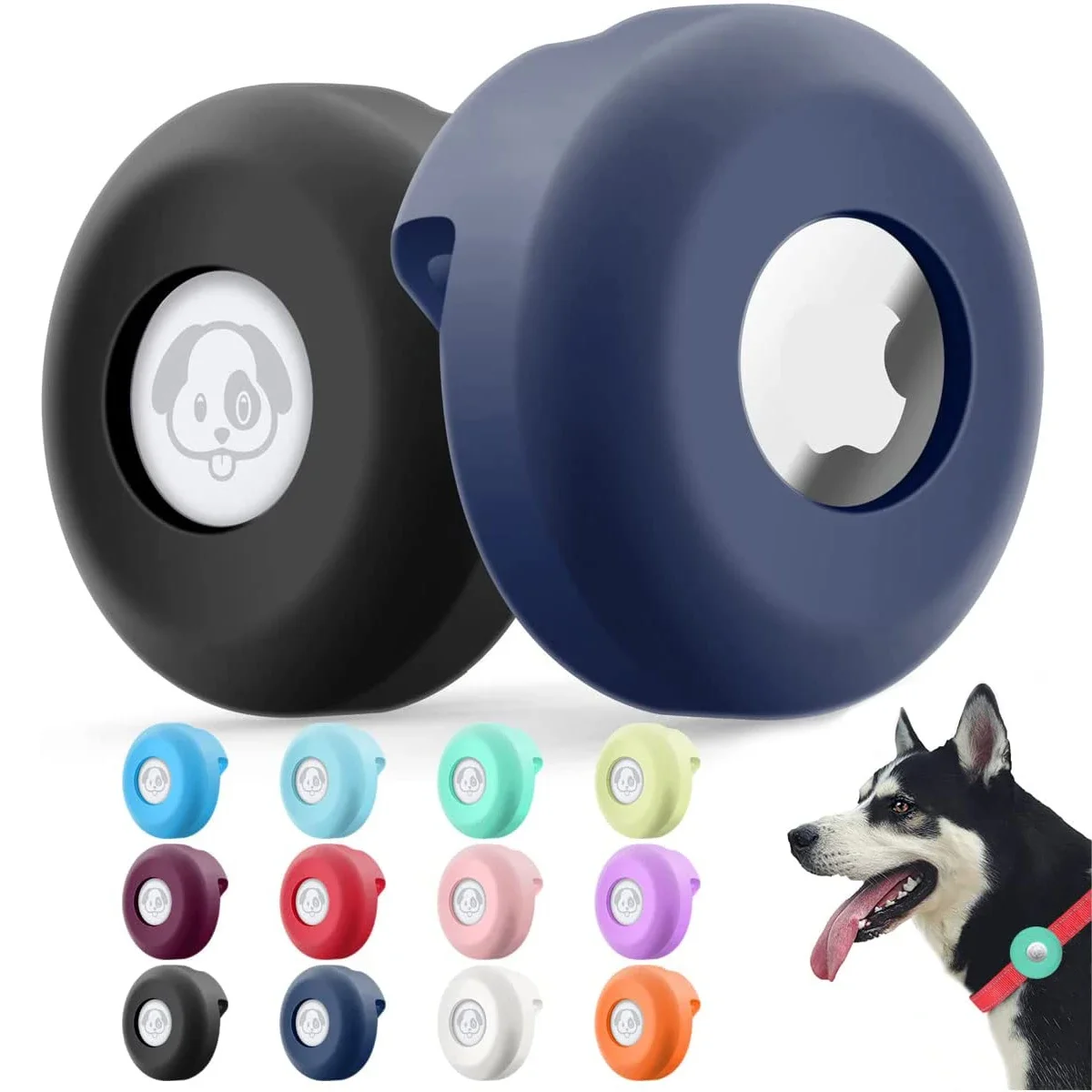 Airtag Silicone Case For Apple Cat Dog Collar Clip Cover Pet Anti-loss Locator Tracker Protective Sleeve Airtags Accessories 