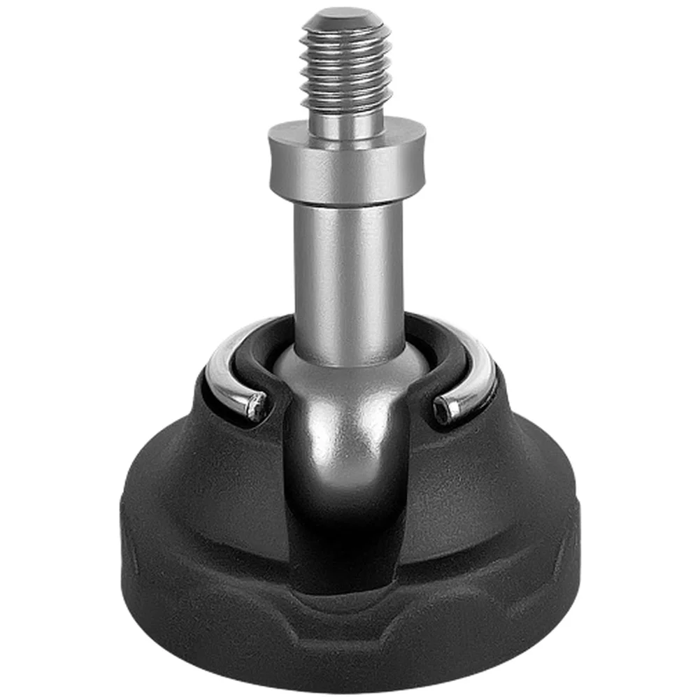 Rubber and Metal Foot Pad for Astronomical Telescope Tripods Featuring 3/8 Inch Thread and Slip Textured Base Rubber