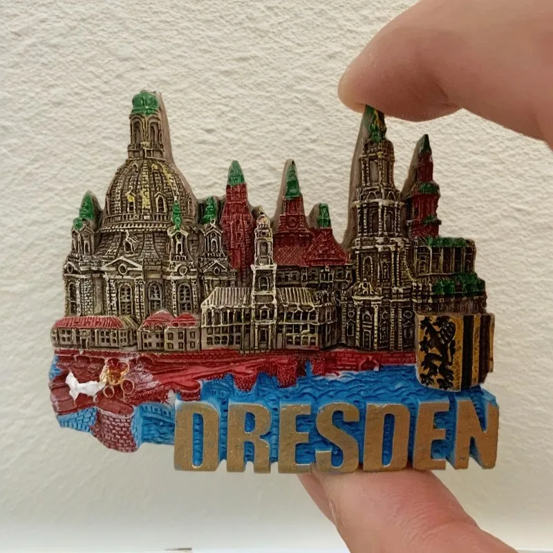 Dresden Germany fridge magnets 3D painted refrigerator stickers magnetic stickers world architecture tourism souvenir gifts magn