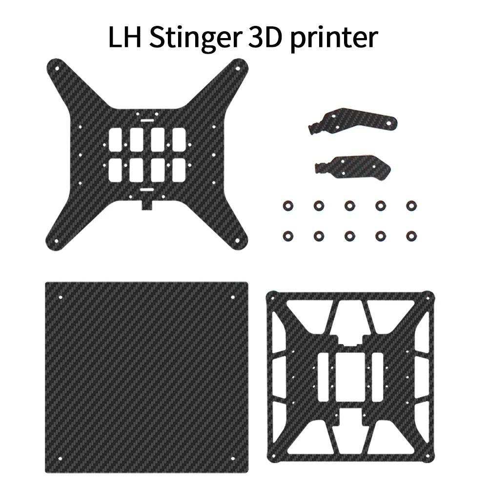 

LH Stinger 3D Printer Y axis CF Carriage Plate Support Plate and Carbon Bed Build Plate 3D Printer Accessories