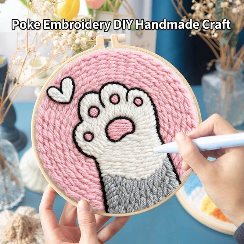 

Набор для вышивания крючком (панч-нидл) с кошачьим мотивом, набор для вышивки крестом, набор для легкого рукоделия, набор для вышивки шерстью, набор для вышивания ковровых узоров, декор для дома, праздничный подарок