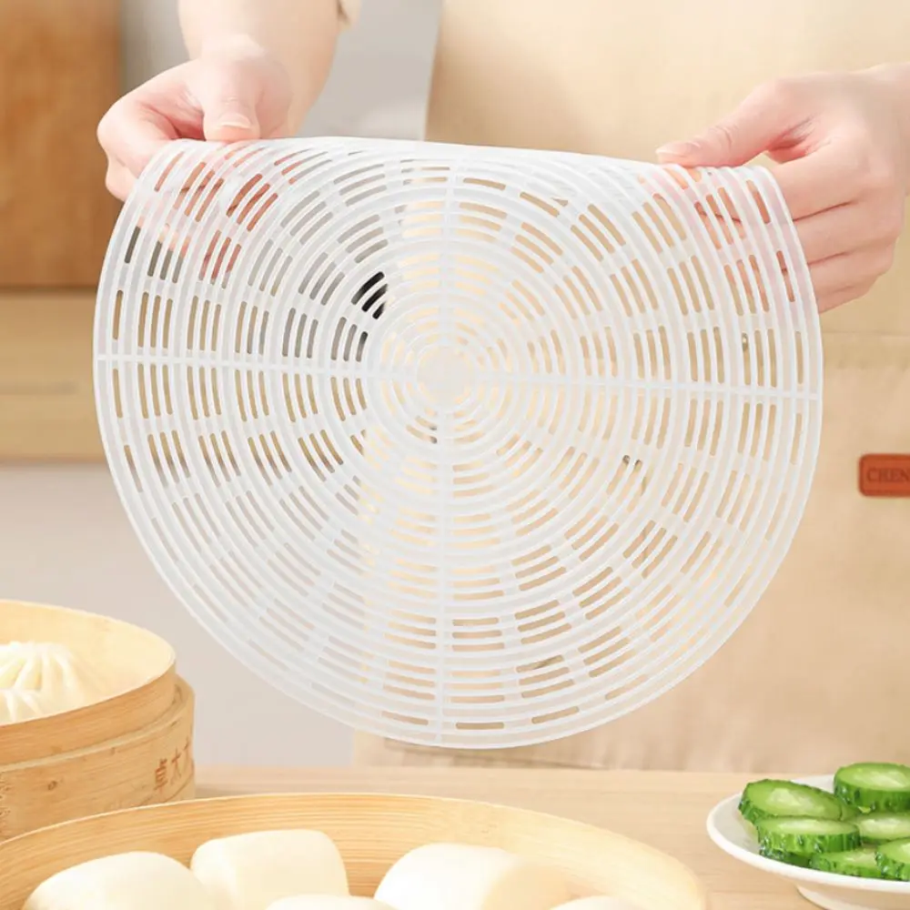 Food Grade Non-Stick Silicone Steamer Mat Reusable Oil-resistant Steamer Pad Thickened Breathable Dim Sum Paper Baking