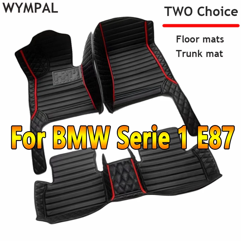 

Custom Automotive Car Floor Mats For BMW Serie 1 E87 2007 2008 2009 2010 Auto Luxury Leather Men Women Car Mats Full Coverage