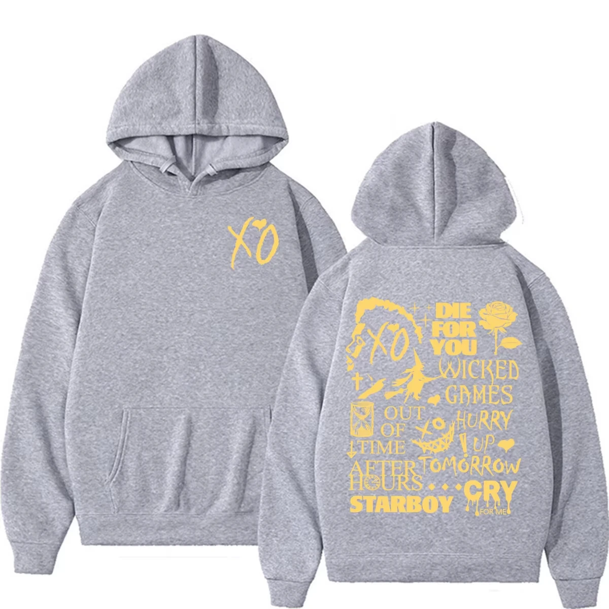 The Weeknd After Hours Til Dawn Album Song Lyrics Kapuzenpullover für Herren und Damen, Harajuku Retro Gothic Sweatshirt, Langarm, Oversized Hoodie – Detail 17