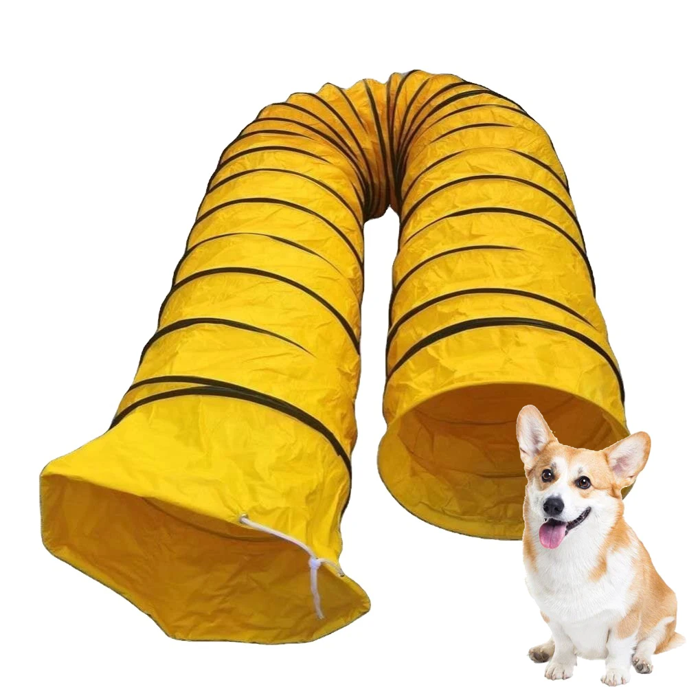 

600mm 24 Inch 5M Outdoor PVC Flexible Duct Antislip Agility Dog Tunnel for Pet Training