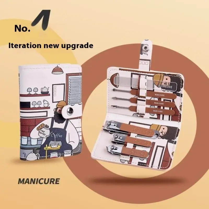 7 قطعة الفولاذ المقاوم للصدأ الكربون الصلب مسمار المقص مجموعة كاملة من مانيكير المنزلية وأدوات التجميل المحمولة مسمار المقص مجموعة #4
