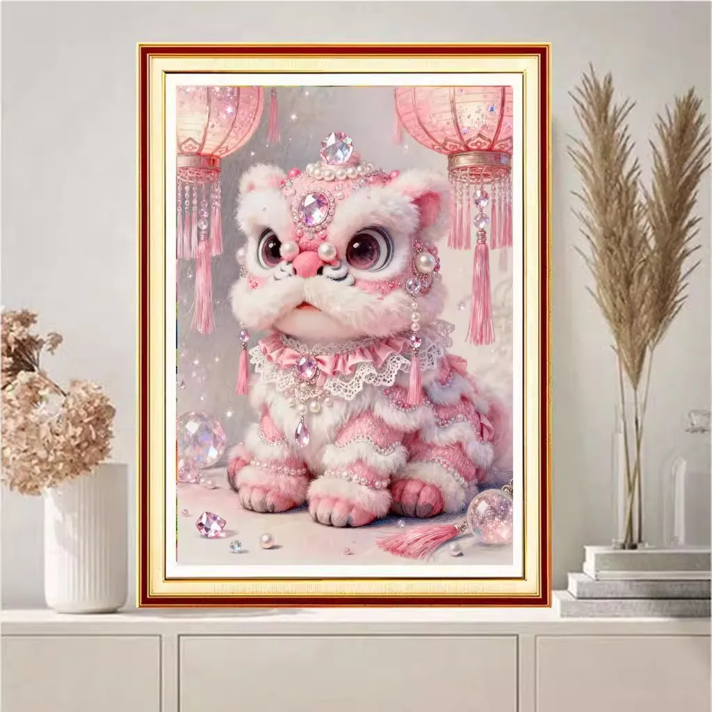 

Наборы для вышивания крестиком 9CT 11CT «Танец льва» в китайском стиле, с нанесенным рисунком, для рукоделия и домашнего творчества