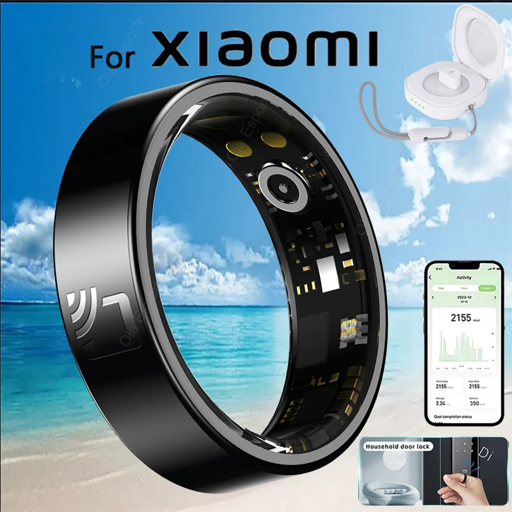 

New Smart Ring Men Women 2025 Real-Time Health Monitoring Sports NFC Control Smart Access Control IP68&5ATM Waterproof Smartring