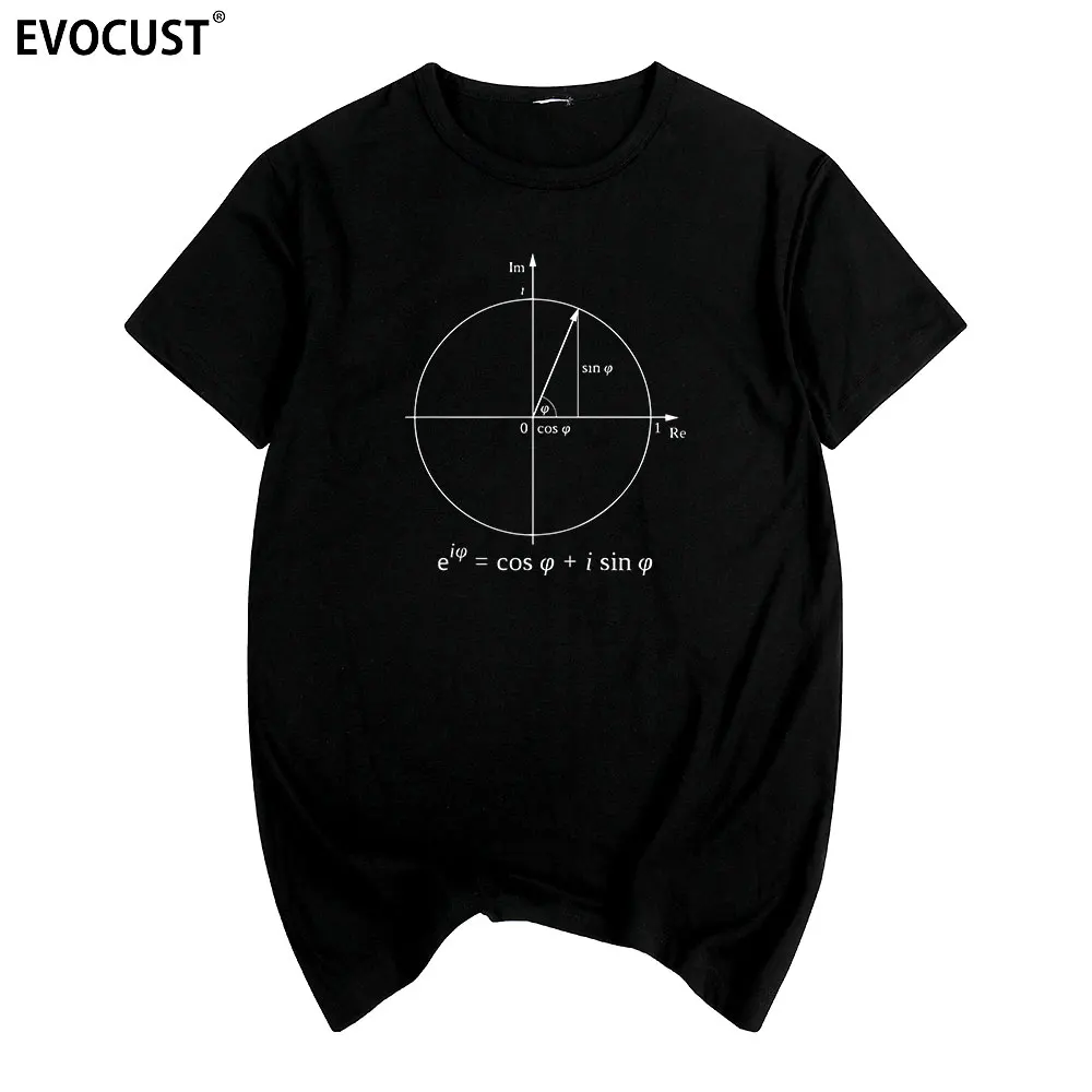 Euler-男性と女性のためのユニセックスコットンTシャツ,元のID,科学的でエレガントなTシャツ