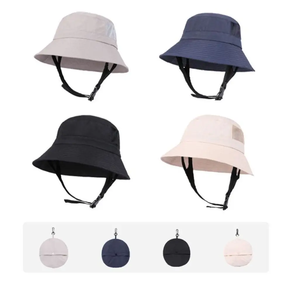 

Climbing Mountains Waterproof Beach Surf Cap Breathable Foldable Fishing Cap with Chin Strap Unisex Wide Brim Sun Hat Summer
