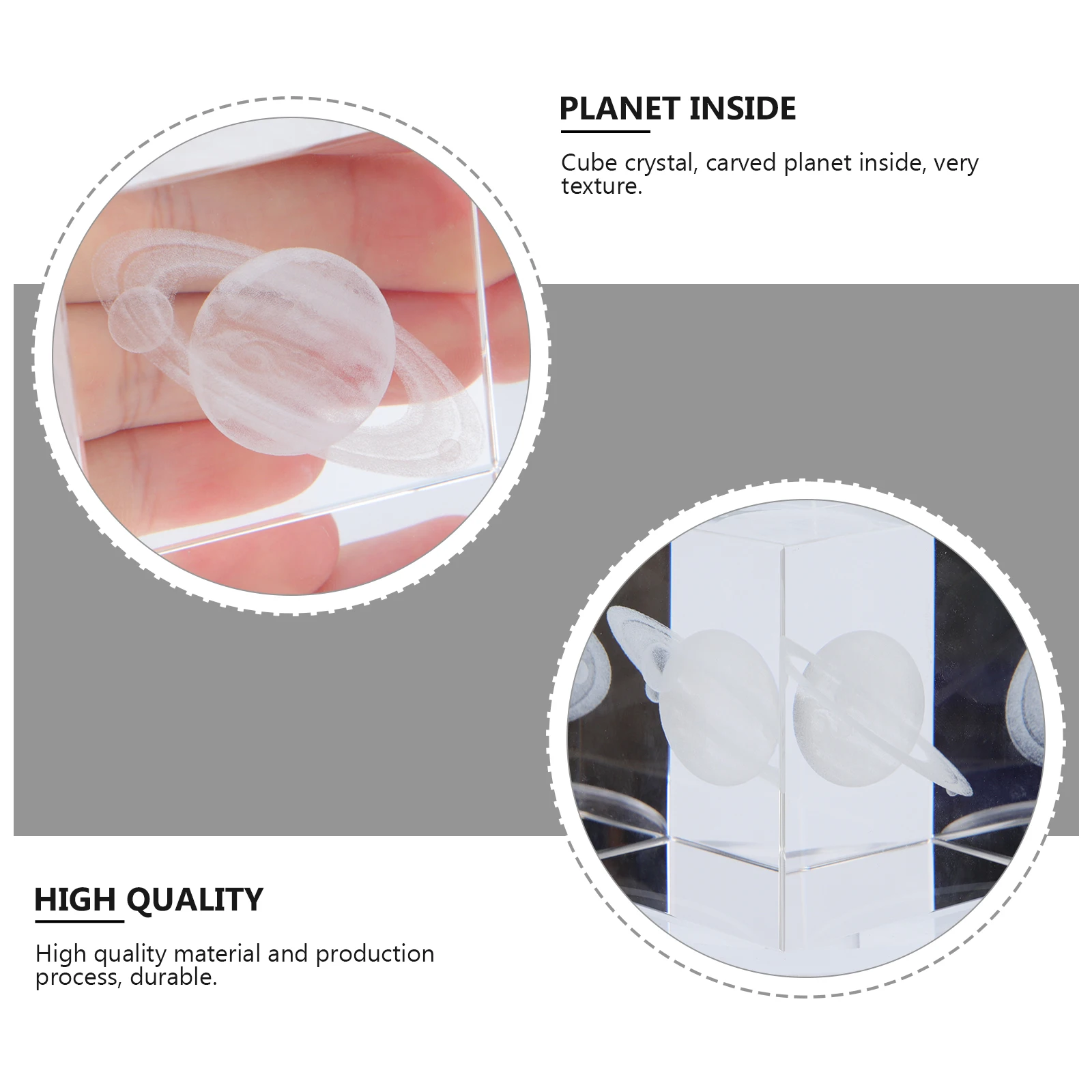 

1Pcs Crystal Inner Carved Planet Cubic Adornment Decorative Desktop Ornament Home Decoration Crystal Craft Elegant Gift Souvenir