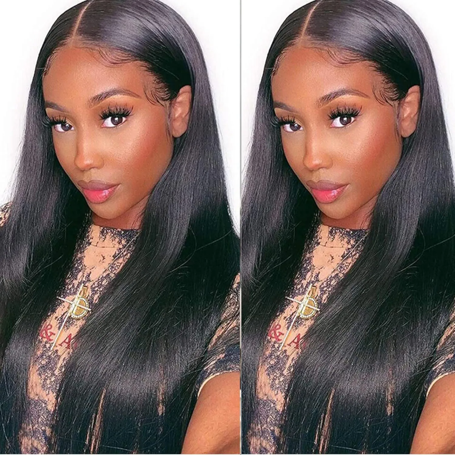 

30-40-дюймовый прямой парик с прозрачной HD-основой 13x6, плотность 220, бразильские парики с фронтальной основой 13x4 из натуральных волос для чернокожих женщин