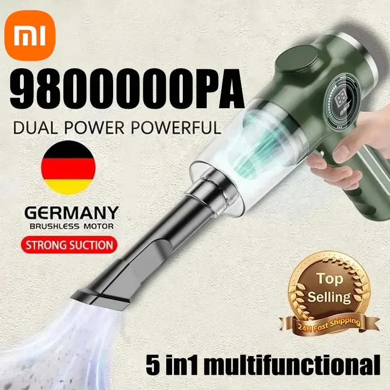 Xiaomi-aspiradora inalámbrica 5 en 1 para coche y hogar, aspirador portátil de mano de 9800000PA, electrodoméstico