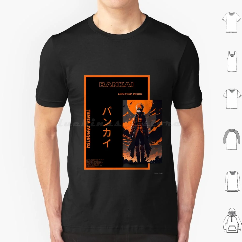 Camiseta Ichigo Bankai (Bleach) Talla Grande 100% Algodón Anime Manga Bankai Bleach Ichigo Aizen