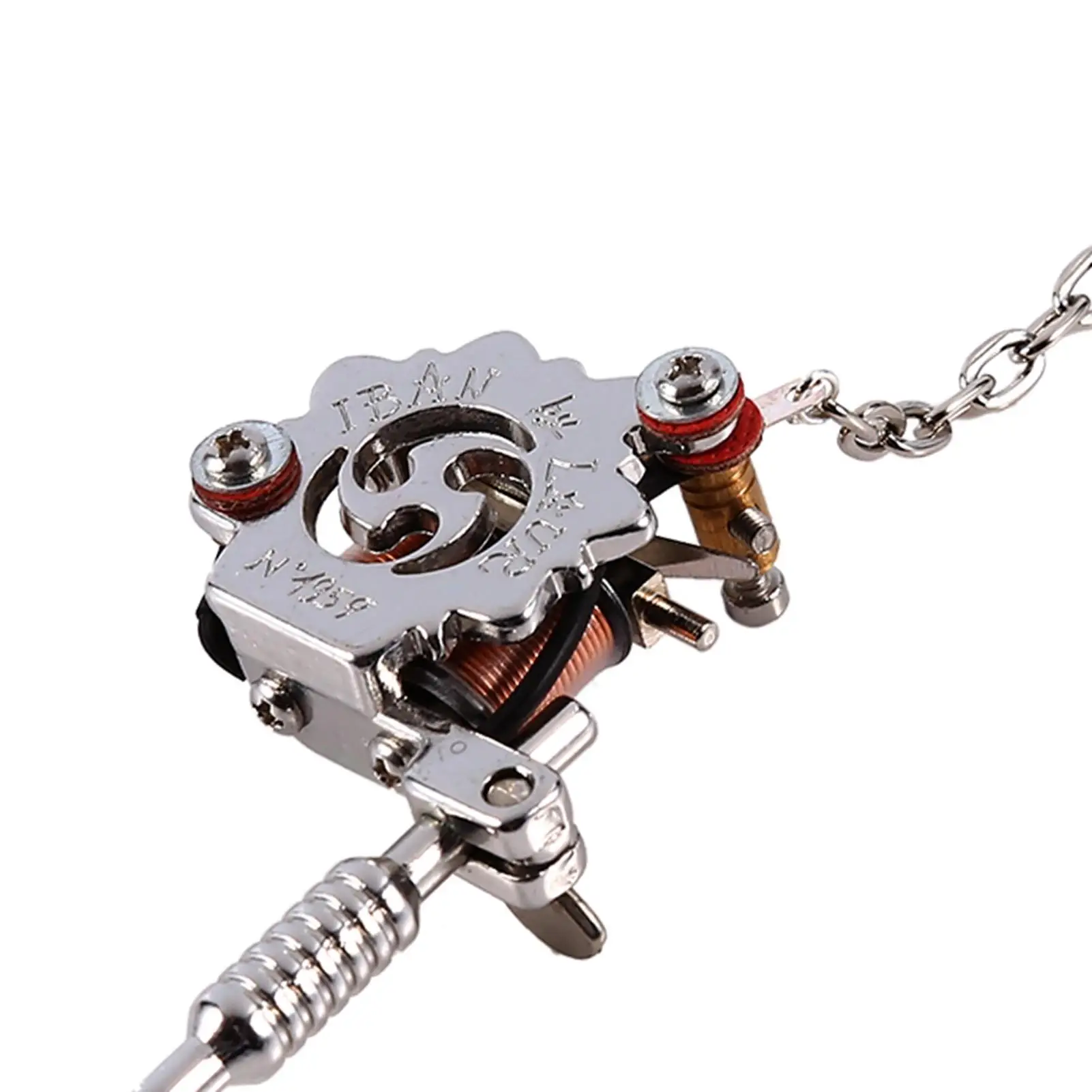 Mini porte-clés de machine à tatouer portable pour hommes et femmes, porte-clés de style punk, pendentif cadeau, outils d'artisanat