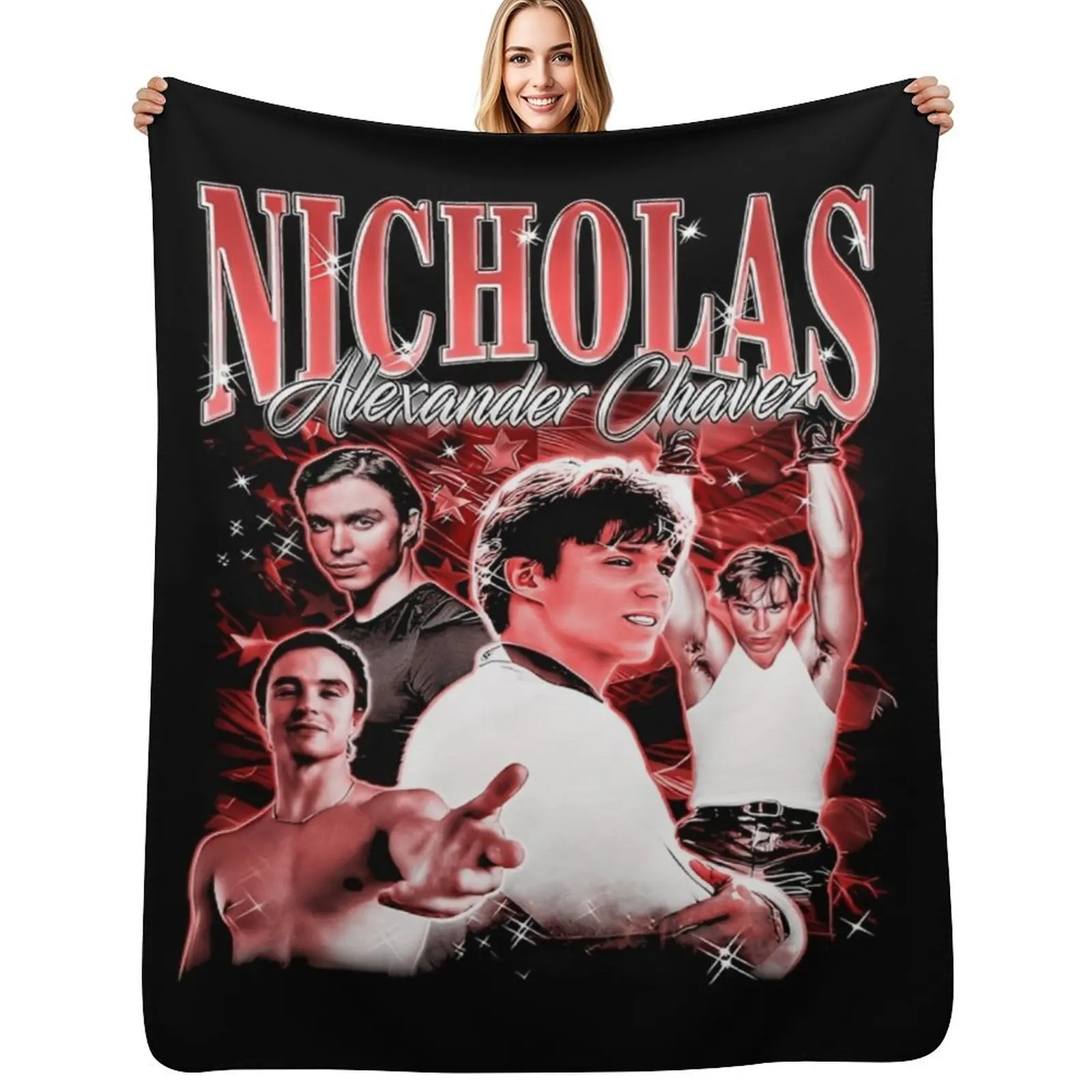 Retro Moment Nicholas Chavez Throw Blanket Stylish Couch Blanket for Home Living Room