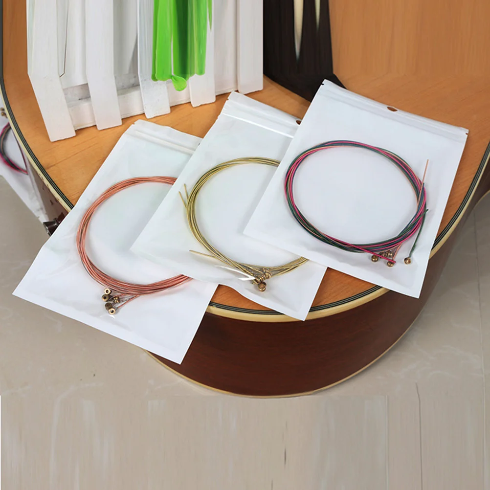 Corda per chitarra folk da 3 sacchetti Ottone Acciaio Stabile Tune Bronzo rosso di alta qualità per corde per basso per strumenti musicali