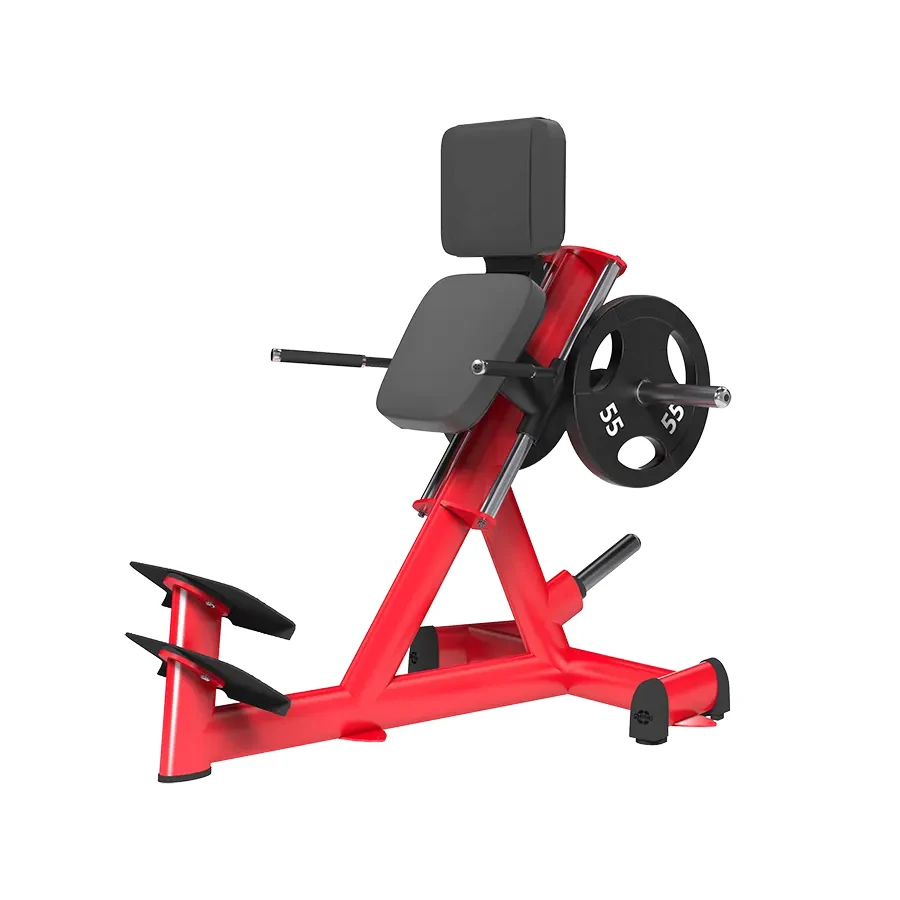 

OEM Steel Plate Loaded Calf Muscle Trainer 55 Degree Standing Calf Raise Gym Equipment Strength Training Sale Safety Feature