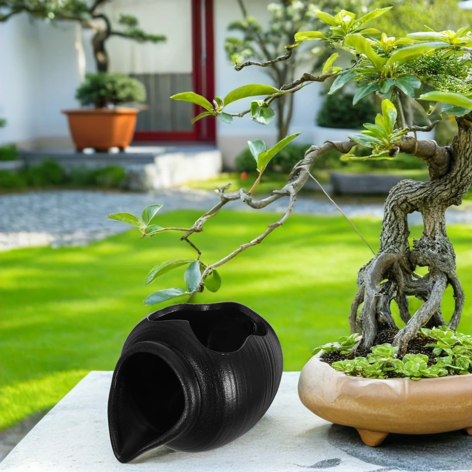 Garden Water Fountain Landscape Waterfall Jar Circulating Decorative Ceramic Outdoor Courtyard