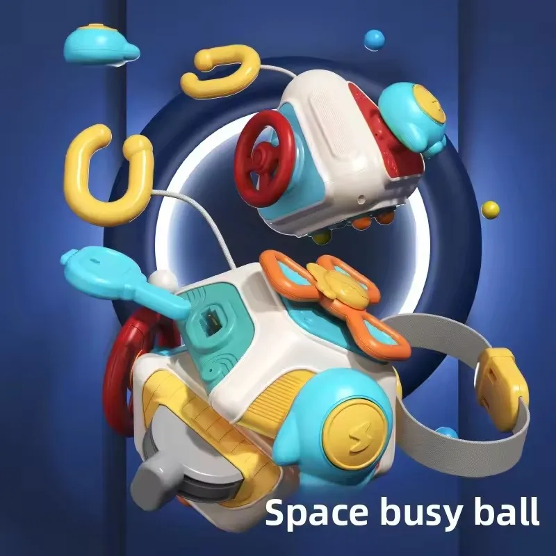 

Детский занятый шариком для хватания рук, головоломка, интеллектуальный куб, вращение пространства, музыка, детское раннее образование, игрушки в коробке