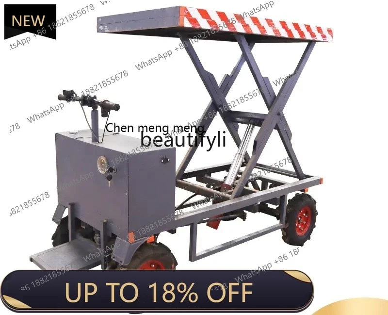 

Z189 Electric lift flatbed truck four-wheel lift, electric hydraulic truck construction site transport truck