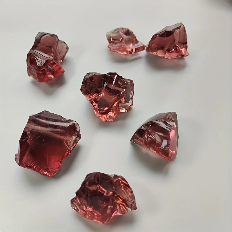 40g/100g/200g Wine red smelted quartz Crystal, Synthetic glass can be used for indoor aromatherapy stone, gem jewelry making