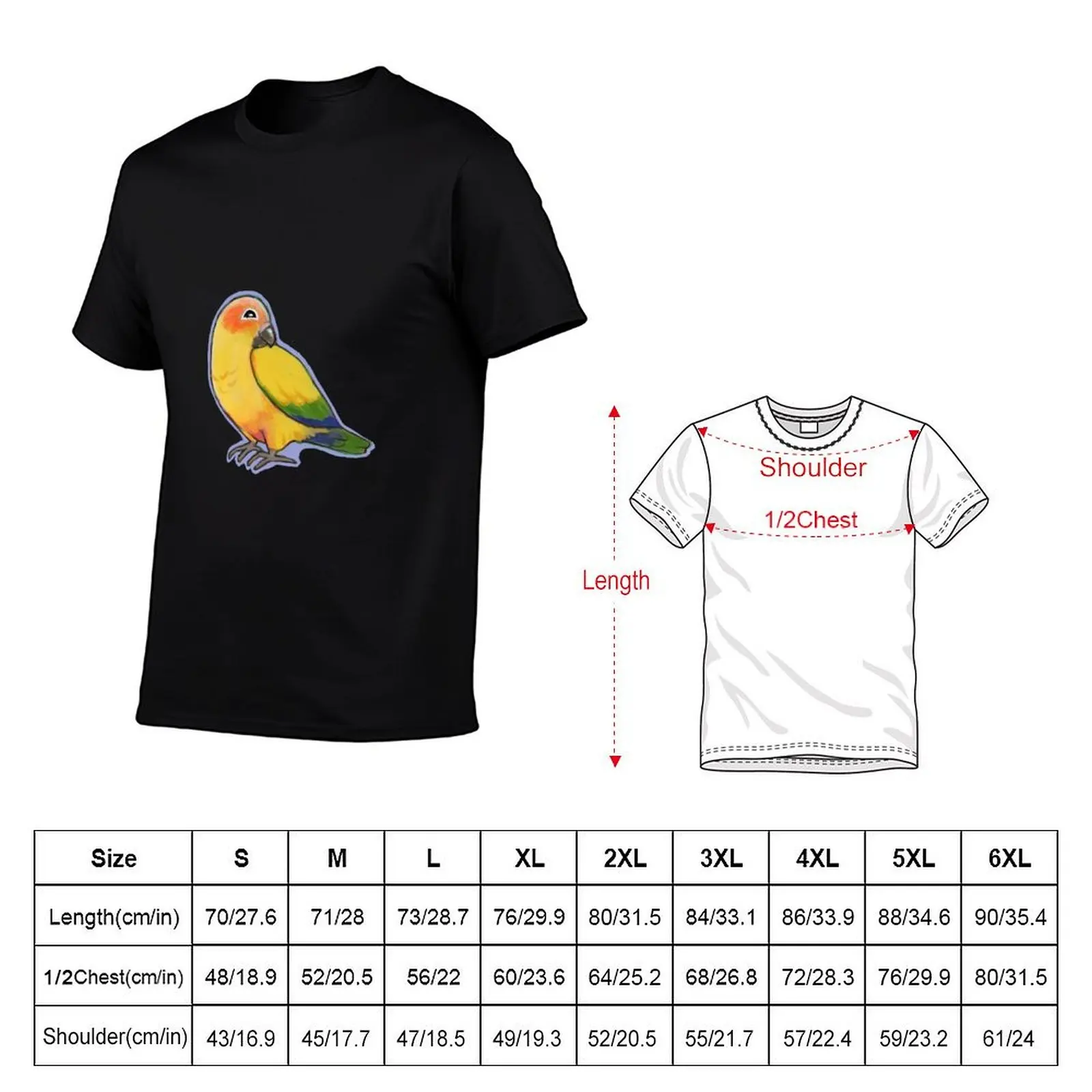 تي شيرت Sun Conure للرجال تي شيرت مخصص تي شيرت مخصص للرجال