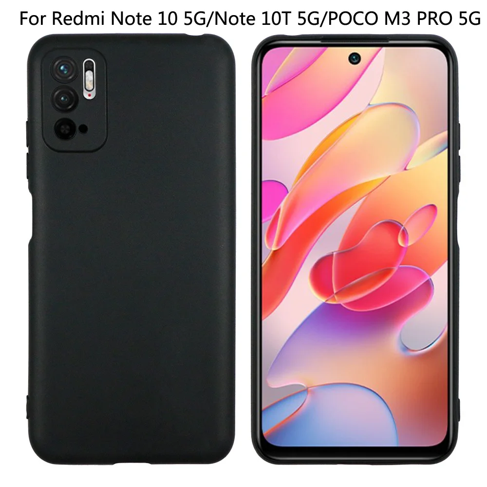For Redmi Note 10 5G Case Soft Silicone Matte Camera Protective Phone Cover For Redmi Note 10T 5G Soft Coque POCO M3 Pro 5G