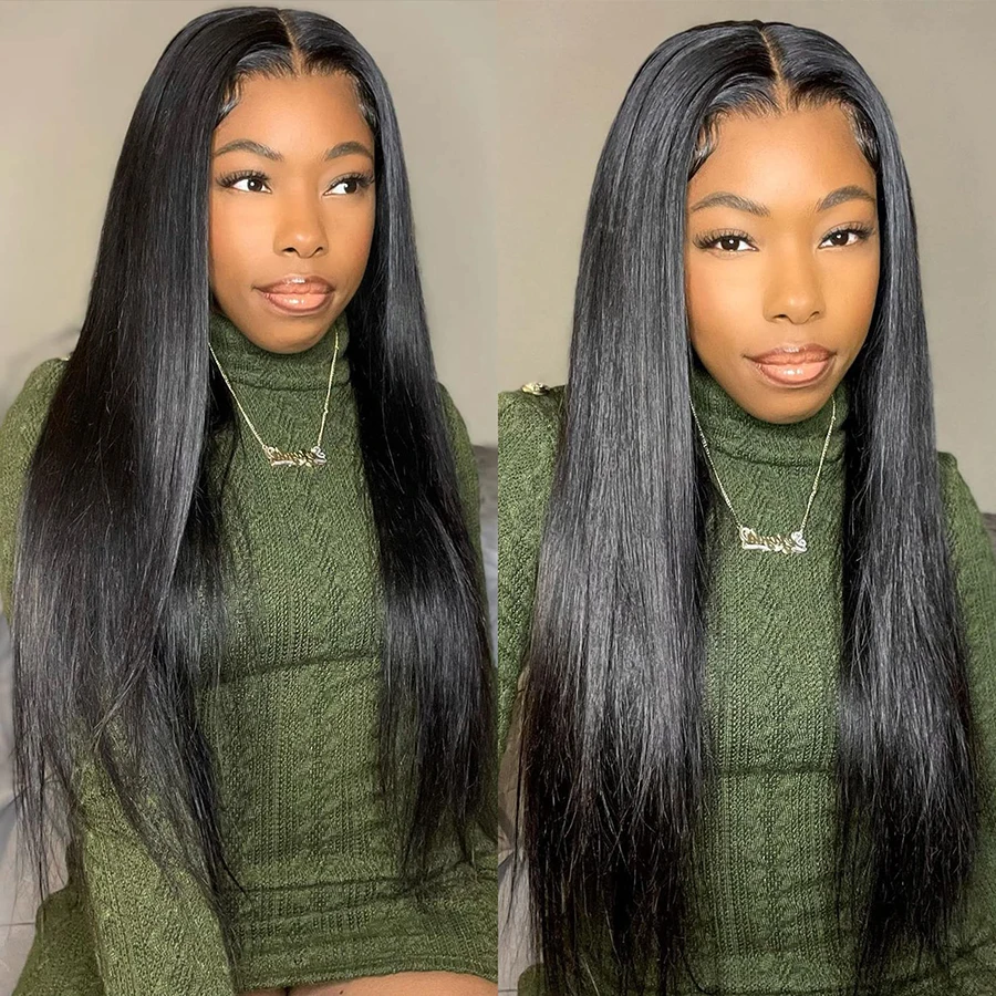 Glueless Human Hair Pre-Plucked Wig,4x4 Straight Transparent Lace Wig,Glueless Wig Human Hair Ready To Wear,Glueless Pre-plucked Human Wigs Ready To