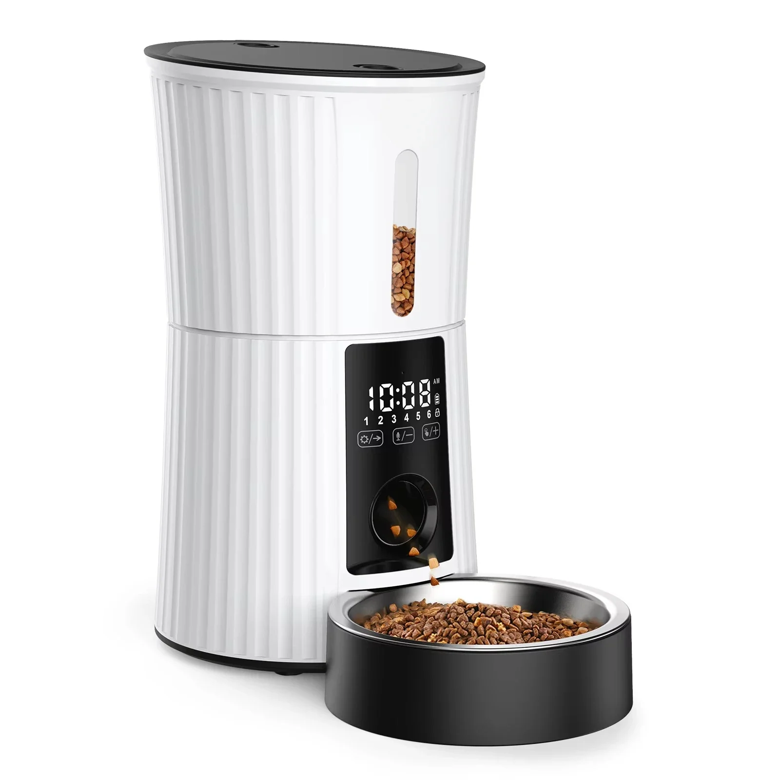 4L Dry Food Dispenser Electric Automatic Pet Food Timed Feeder for Puppies, Cats and Dogs